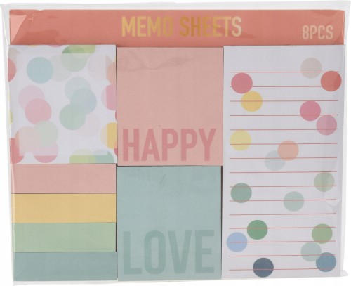 Karteczki samoprzylepne papierowe zestaw 8 szt