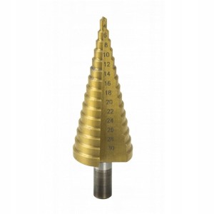 Wiertło stopniowe stożkowe 4-30 mm HSS TiN