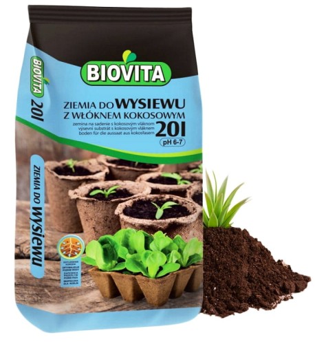 Ziemia podłoże do wysiewu z włóknem kokosowym 20l