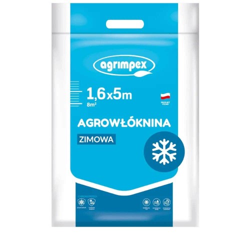 Agrowłóknina zimowa gruba 1,6m x 5m biała