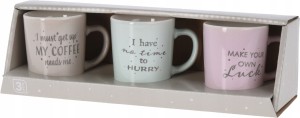 Kubki porcelanowe na kawę espresso zestaw 3 szt