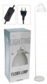Lampa podłogowa metalowa biała loft 155 cm
