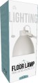 Lampa podłogowa metalowa biała loft 155 cm