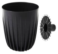 Doniczka plastikowa z wkładem czarna Mira Eco 25 cm