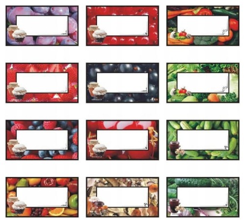 Etykiety samoprzylepne na słoiki 46/84mm 30 szt