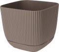 Doniczka kwadratowa z podstawką plastikowa 11 x 9,5 cm
