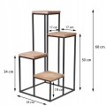 Kwietnik stojący metalowy na kwiaty 68 cm