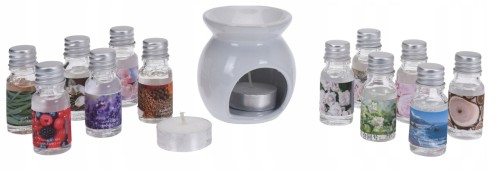 Kominek zapachowy z olejkami ceramiczny 7,5x7,5 cm