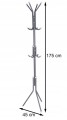 Wieszak stojący metalowy na ubrania 175 cm