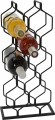 Stojak na wino metalowy czarny 48 x 23 cm