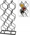 Stojak na wino metalowy czarny 48 x 23 cm