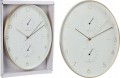 Zegar ścienny do salonu biały okrągły 34 cm