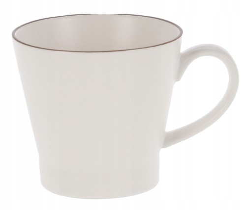 Kubek na kawę herbatę z kamionki biały 400 ml