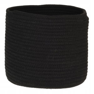 Osłonka na doniczkę bawełniana czarna 20 cm