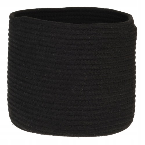 Osłonka na doniczkę bawełniana czarna 20 cm
