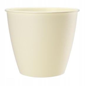 Doniczka okrągła plastikowa kremowa Azalia 13x12 cm