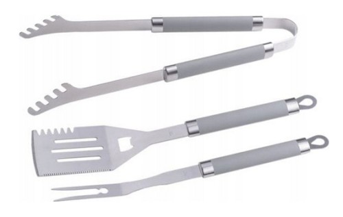 Zestaw akcesoriów i przyborów do grilla stal 3 szt
