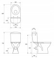 WC Kompakt biały sedes z deską MERIDA 3/6 L