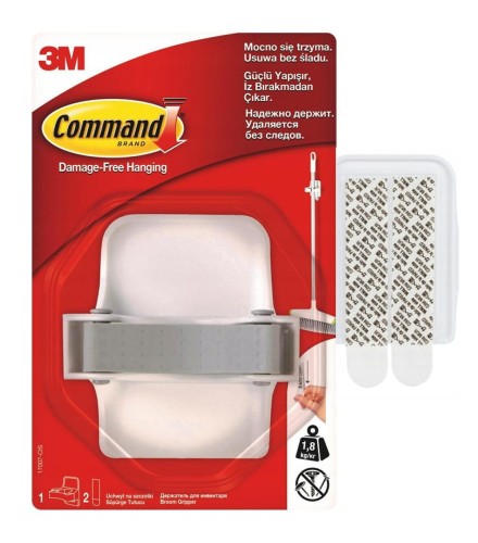Command Uchwyt na szczotki i miotły bez wiercenia 1 uchwyt 2 paski