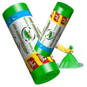 Worki na śmieci zielone do segregacji na szkło 120 l