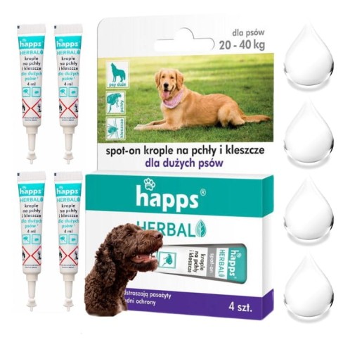 Krople na pchły i kleszcze dla dużych psów 20-40kg