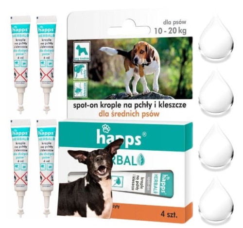 Krople na pchły i kleszcze dla psów 10-20kg