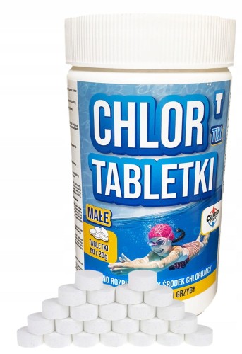 Chlortix tabletki małe do basenu na bakterie 20g/1kg 