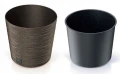 Doniczka z wkładem plastikowa brązowa Furu round 30 cm
