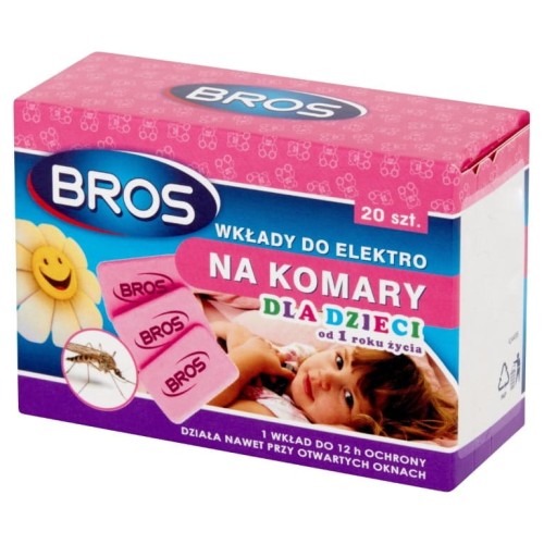 Wkłady na komary Elektro dla dzieci od 1 roku życia  20 szt.