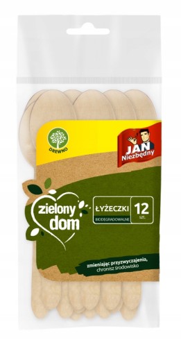 Jan Niezbędny łyżeczki drewniane ekologiczne 12 sztuk