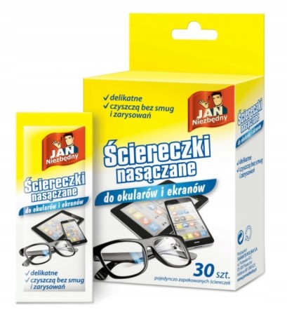 Ściereczki nasączane do okularów 30 szt