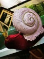 Dekoracja domowa ślimak z cekinami 38 cm