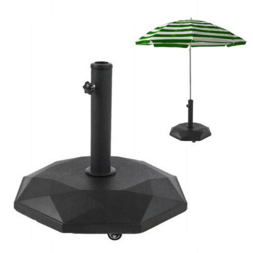 Podstawa pod parasol ogrodowy czarna 48 x 34 cm