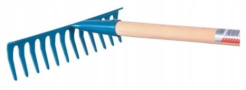 Grabie ogrodowe z trzonkiem 12-zębne stalowe 119 cm