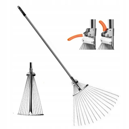Grabie ogrodowe do trawy i liści regulowane 150 cm