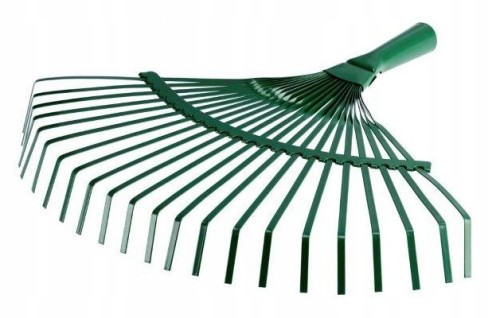 Grabie ogrodowe do trawy i liści metalowe 43 cm