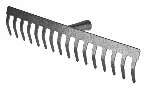 Grabie ogrodowe metalowe 16-zębne 38 cm