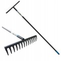 Grabie ogrodowe stalowe z trzonkiem 14-zębne 140 cm