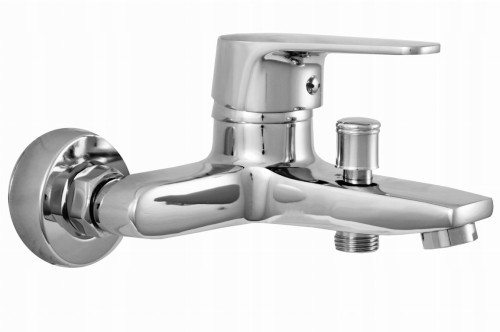 Bateria wannowa jednouchwytowa ścienna chrom Luga