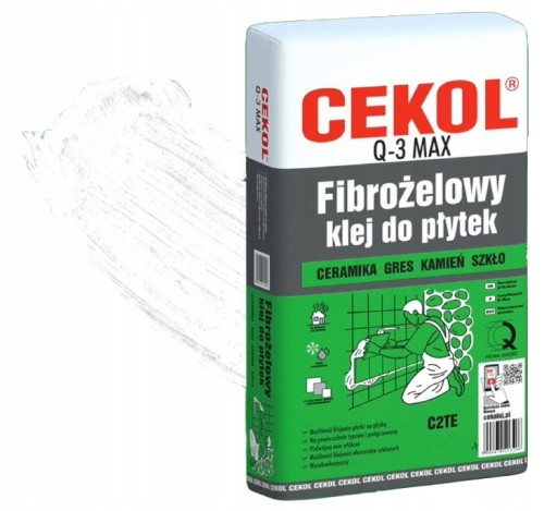 Klej do płytek fibrożelowy Q3 max 5 kg