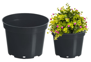 Doniczka produkcyjna plastikowa czarna 2l 17 cm