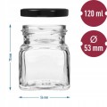 Słoiki na przyprawy z zakrętkami 6 szt 120 ml