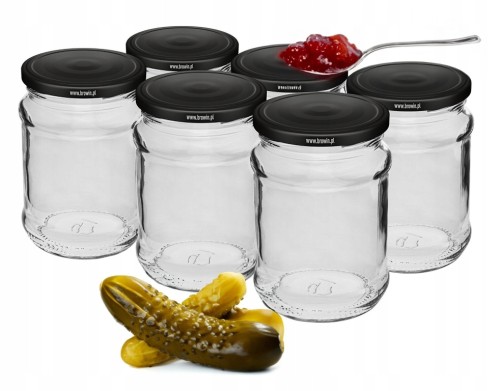 Słoiki na przetwory z zakrętkami 6 szt 250 ml