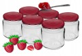 Słoiki na przetwory z zakrętkami 6 szt 212 ml