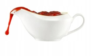 Sosjerka do sosów porcelanowa biała 400 ml