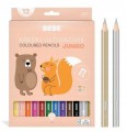 Kredki ołówkowe dla dzieci Jumbo 12 kolorów