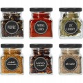 Słoiczki na przyprawy 120 ml 12 szt + 30 naklejek