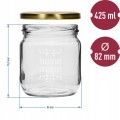 Słoiki na dżemy z zakrętkami 3 szt 425 ml