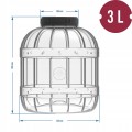 Słoik na ogórki z zakrętką plastikowy 3l