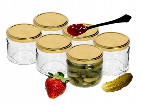 Słoiki na dżemy z zakrętkami 6 szt 330 ml